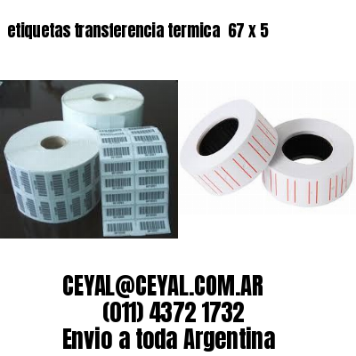 etiquetas transferencia termica  67 x 5