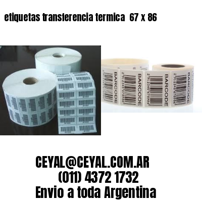 etiquetas transferencia termica  67 x 86