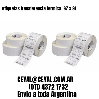 etiquetas transferencia termica  67 x 91