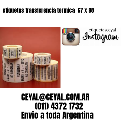 etiquetas transferencia termica  67 x 98