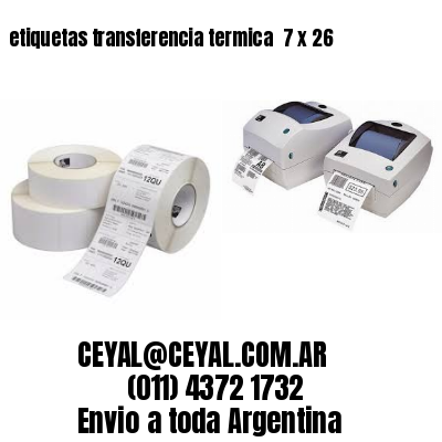 etiquetas transferencia termica  7 x 26