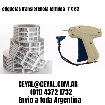 etiquetas transferencia termica  7 x 62