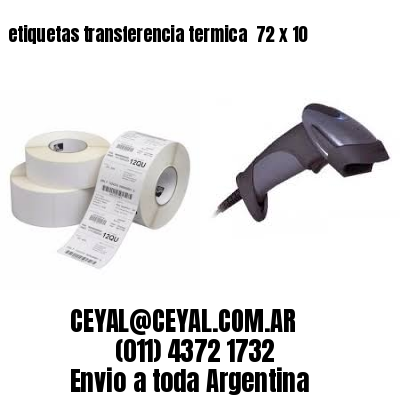 etiquetas transferencia termica  72 x 10