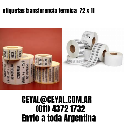 etiquetas transferencia termica  72 x 11
