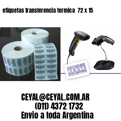 etiquetas transferencia termica  72 x 15