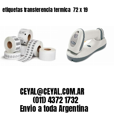 etiquetas transferencia termica  72 x 19
