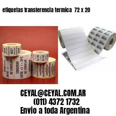 etiquetas transferencia termica  72 x 20