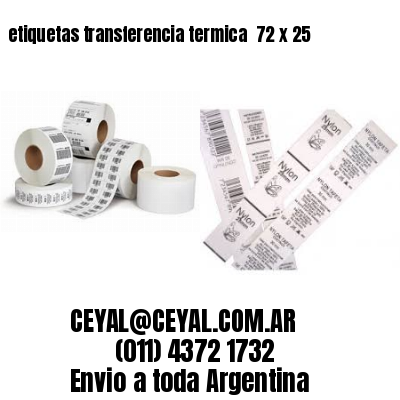 etiquetas transferencia termica  72 x 25