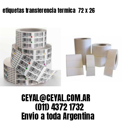 etiquetas transferencia termica  72 x 26