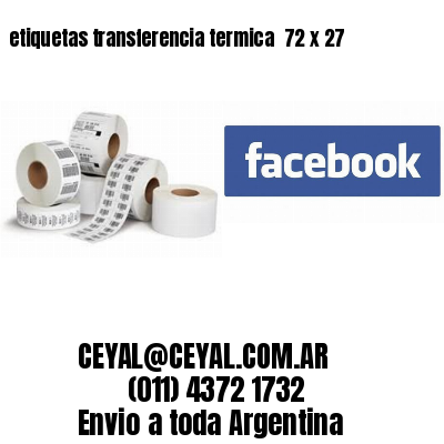 etiquetas transferencia termica  72 x 27