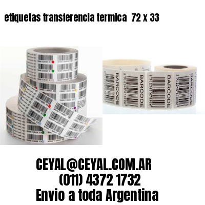 etiquetas transferencia termica  72 x 33