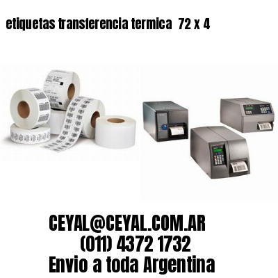 etiquetas transferencia termica  72 x 4