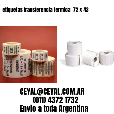 etiquetas transferencia termica  72 x 43