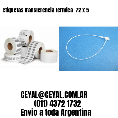 etiquetas transferencia termica  72 x 5