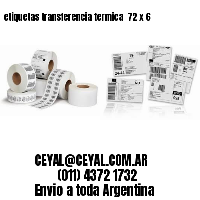 etiquetas transferencia termica  72 x 6