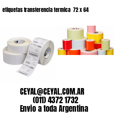 etiquetas transferencia termica  72 x 64