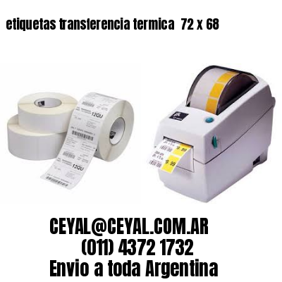 etiquetas transferencia termica  72 x 68