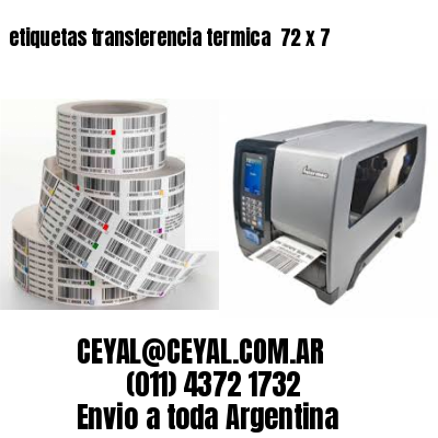 etiquetas transferencia termica  72 x 7