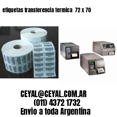 etiquetas transferencia termica  72 x 70
