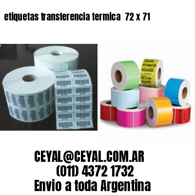 etiquetas transferencia termica  72 x 71