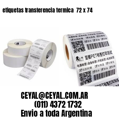 etiquetas transferencia termica  72 x 74