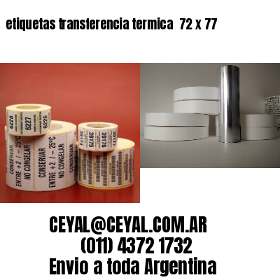 etiquetas transferencia termica  72 x 77