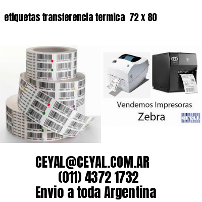 etiquetas transferencia termica  72 x 80