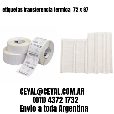 etiquetas transferencia termica  72 x 87