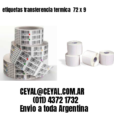 etiquetas transferencia termica  72 x 9