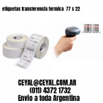 etiquetas transferencia termica  77 x 22
