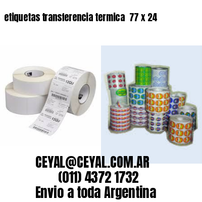 etiquetas transferencia termica  77 x 24