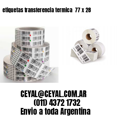 etiquetas transferencia termica  77 x 28