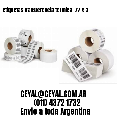 etiquetas transferencia termica  77 x 3