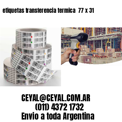 etiquetas transferencia termica  77 x 31