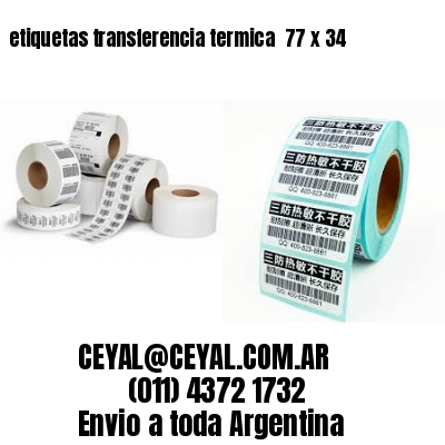 etiquetas transferencia termica  77 x 34