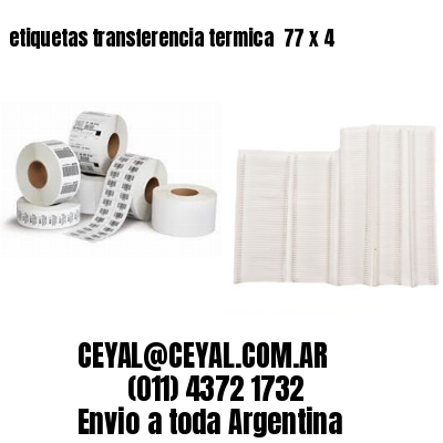 etiquetas transferencia termica  77 x 4
