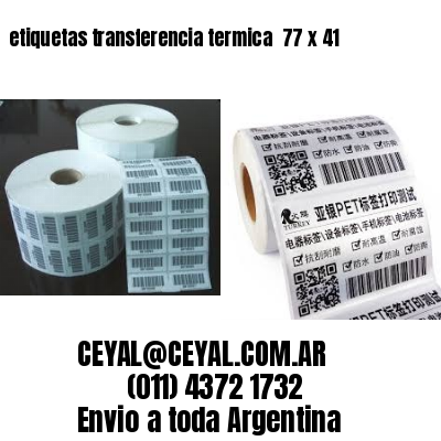 etiquetas transferencia termica  77 x 41
