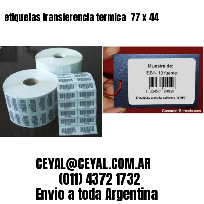 etiquetas transferencia termica  77 x 44