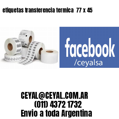 etiquetas transferencia termica  77 x 45