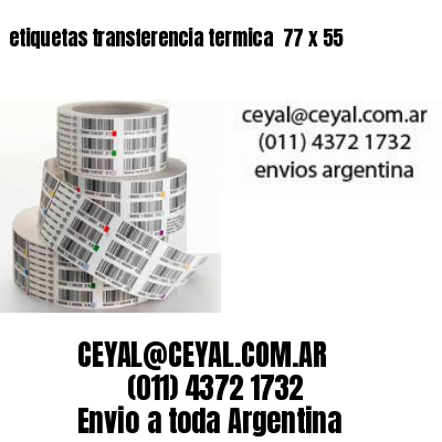 etiquetas transferencia termica  77 x 55