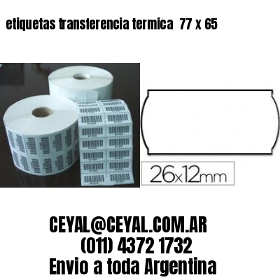 etiquetas transferencia termica  77 x 65
