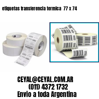 etiquetas transferencia termica  77 x 74