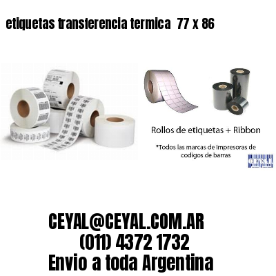 etiquetas transferencia termica  77 x 86