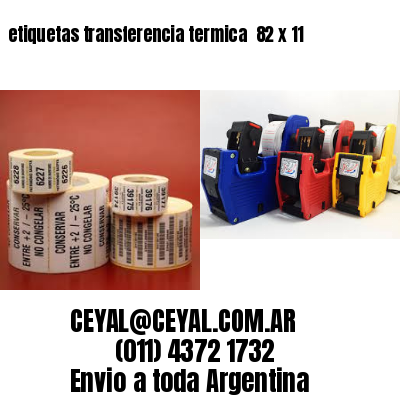 etiquetas transferencia termica  82 x 11