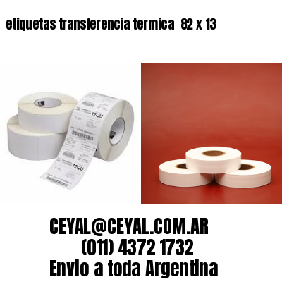 etiquetas transferencia termica  82 x 13