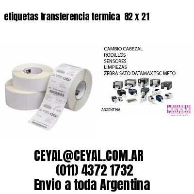 etiquetas transferencia termica  82 x 21