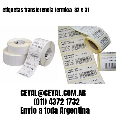 etiquetas transferencia termica  82 x 31