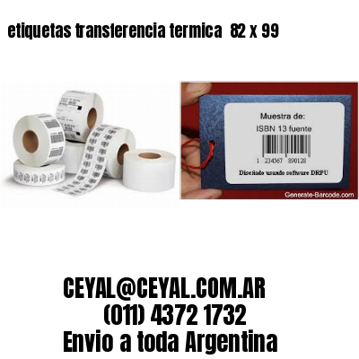 etiquetas transferencia termica  82 x 99