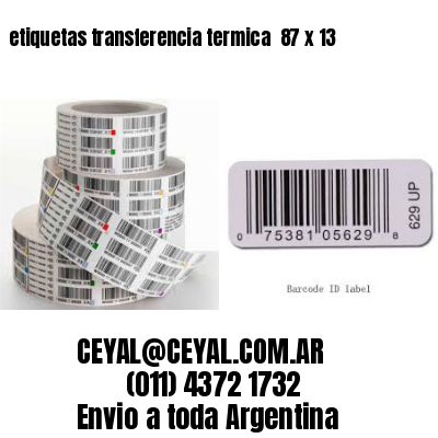 etiquetas transferencia termica  87 x 13
