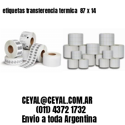 etiquetas transferencia termica  87 x 14